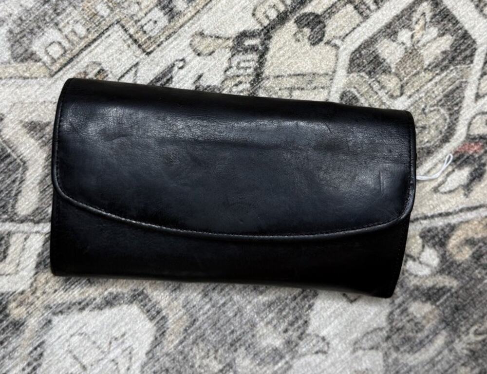 Vintage COACH Black Leather Tri-Fold Envelope Clutch Wallet, gorg leather!